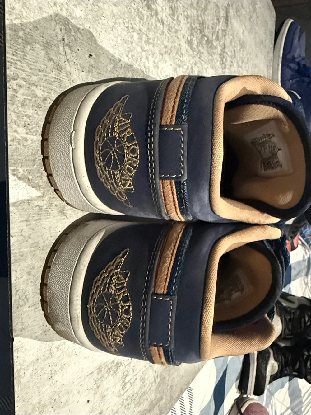 Jordan Mid-Top Sneakers Denim with Red Jumpman